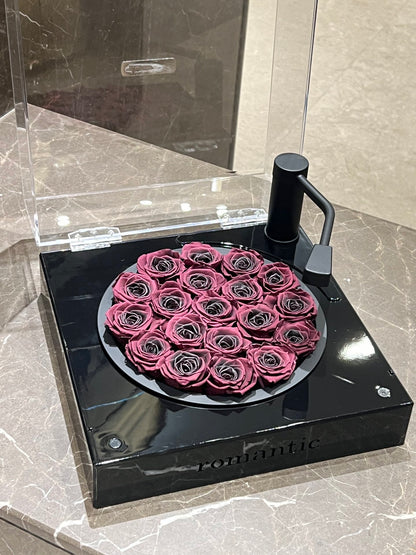 Creative Preserved Rose Arrangement — "Plum Sauce" Edition — A Perfect Gift for Proposals and Birthday Surprises