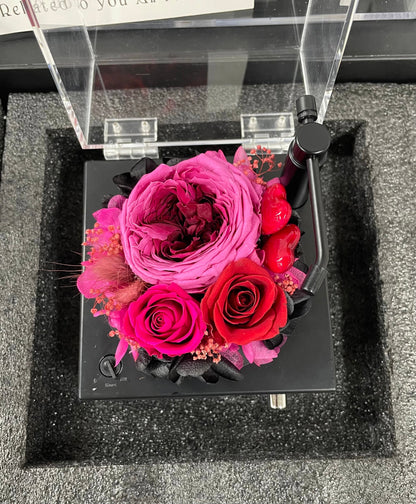 Preserved Rose Creative Art Gift Box with Premium Bluetooth Speaker — Mother's Day Gift, Birthday Present, or Special Keepsake