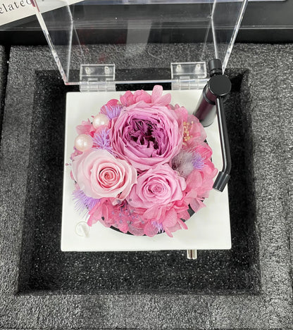 Preserved Rose Creative Art Gift Box with Premium Bluetooth Speaker — Mother's Day Gift, Birthday Present, or Special Keepsake