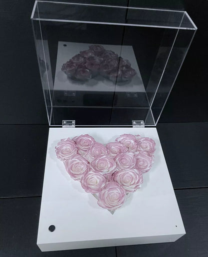 Modern Bluetooth Speaker with Eternal Rose Centerpiece - Home Decor and Gift Idea