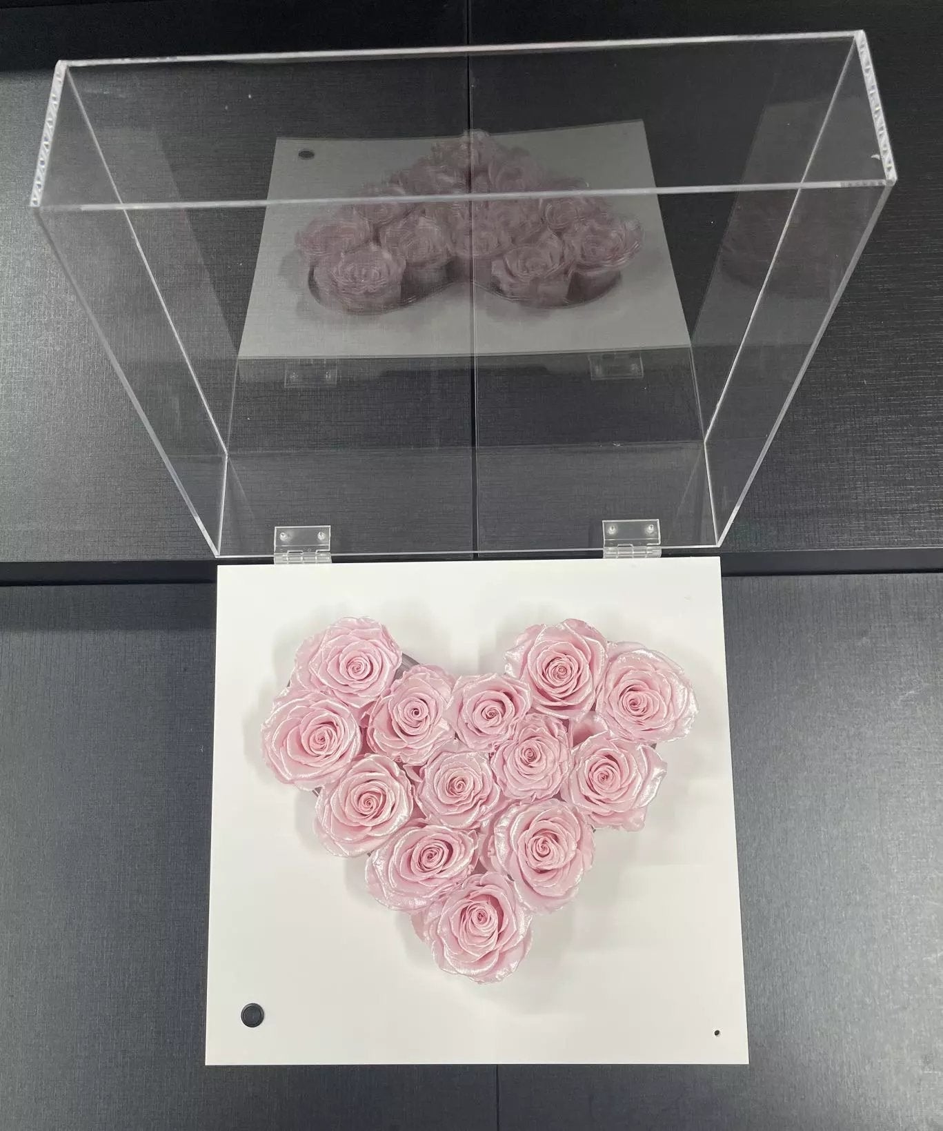 Modern Bluetooth Speaker with Eternal Rose Centerpiece - Home Decor and Gift Idea