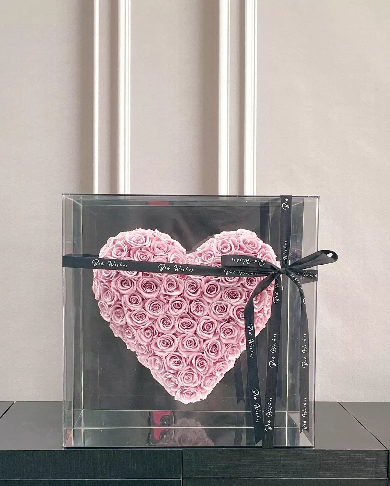Luxury Preserved Real Rose Mirror Heart - Unique Valentine's Gift for Her, Ready-to-Gift Boxed Romance for Anniversary
