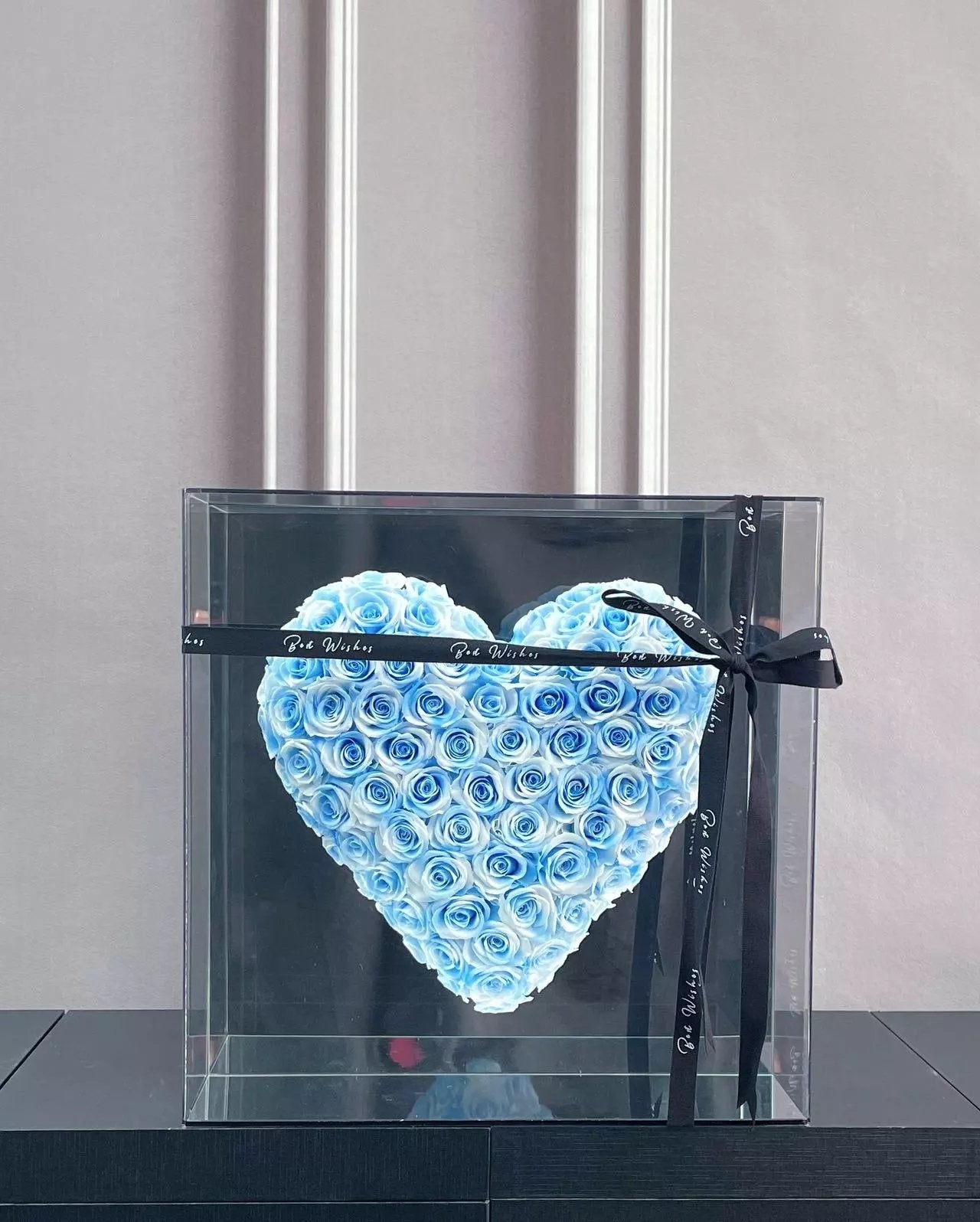 Luxury Preserved Real Rose Mirror Heart - Unique Valentine's Gift for Her, Ready-to-Gift Boxed Romance for Anniversary