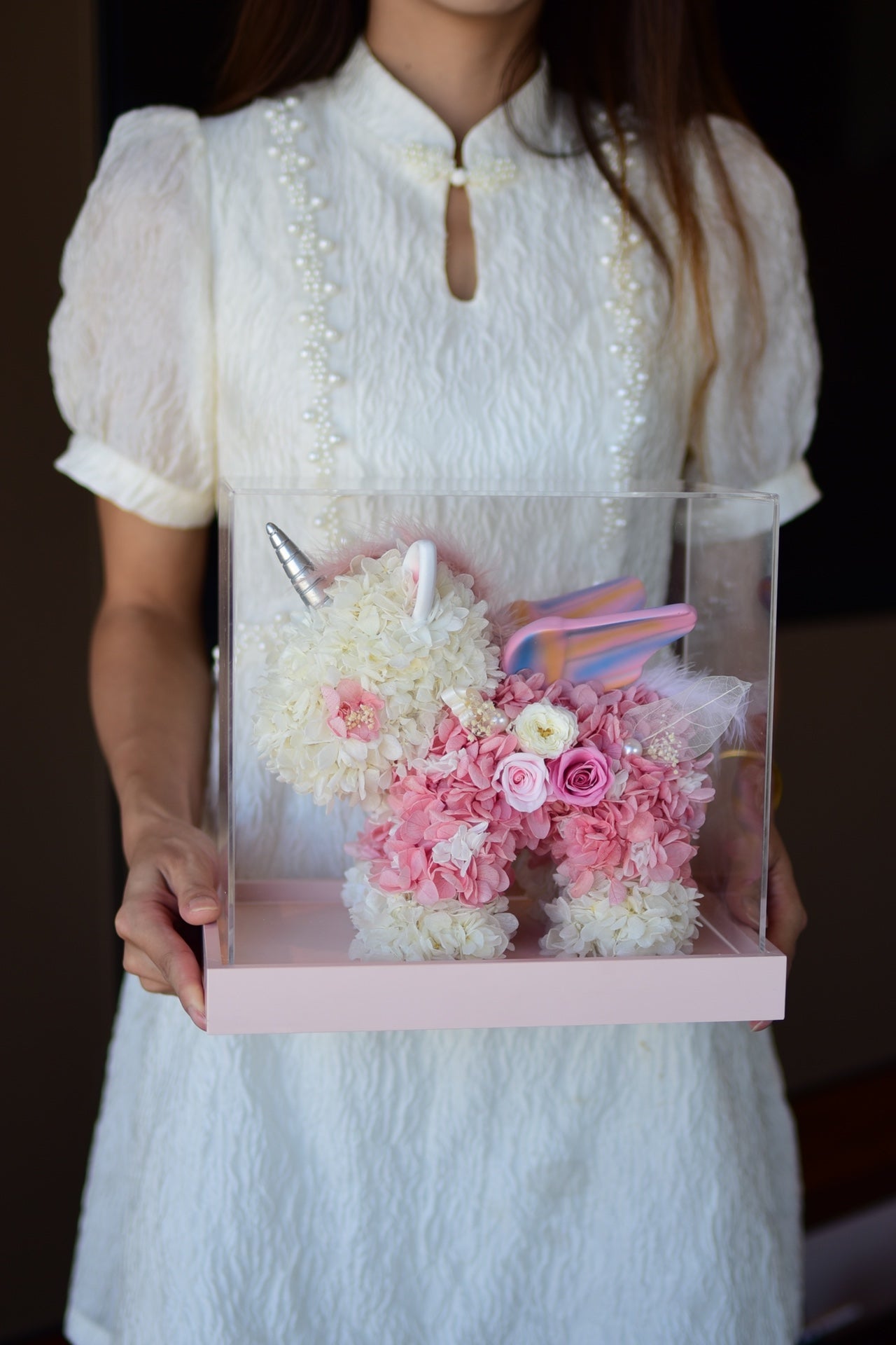 A Creative Preserved Flower Cartoon Unicorn—A Delightful Surprise Gift for Valentine's Day or Birthdays