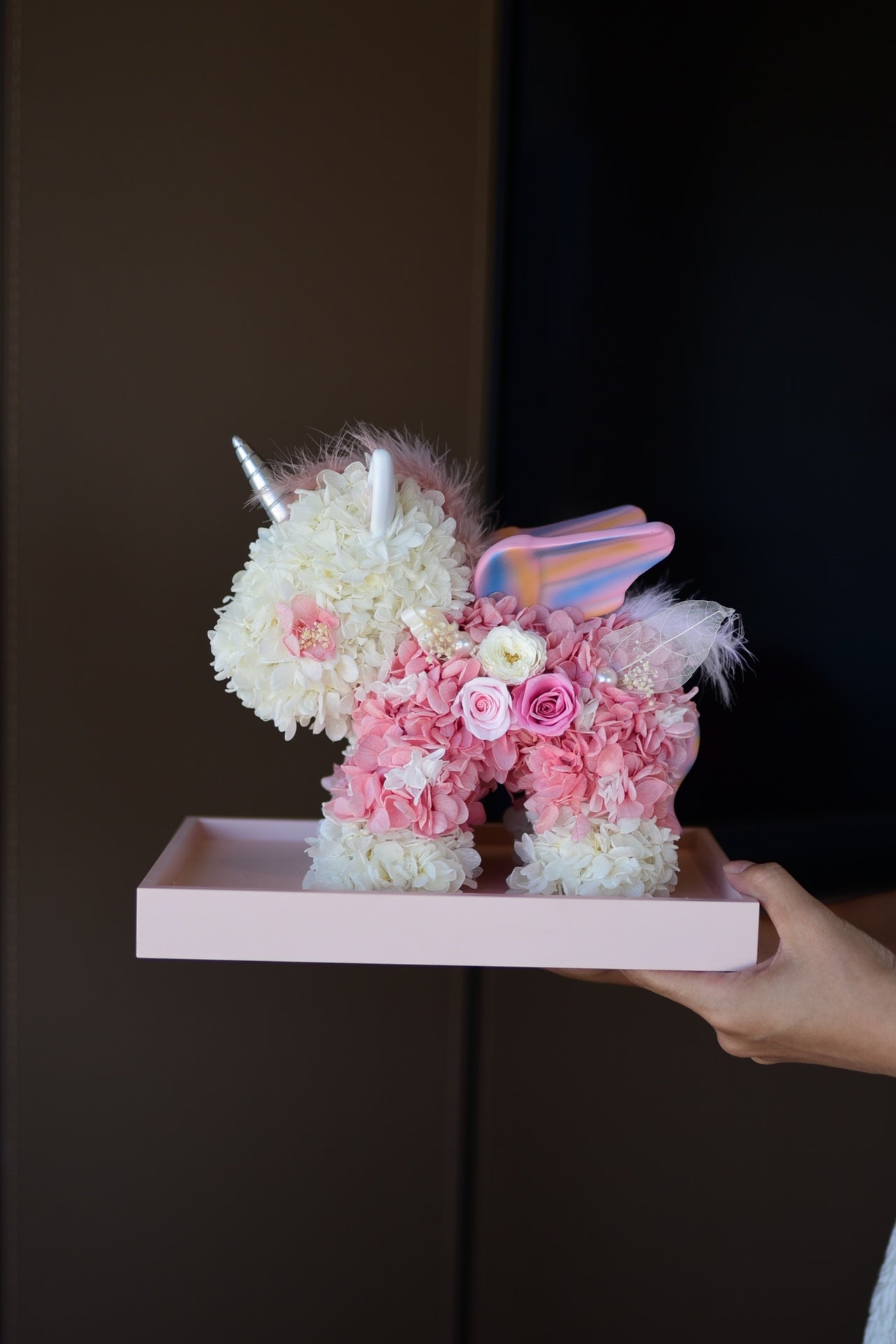 A Creative Preserved Flower Cartoon Unicorn—A Delightful Surprise Gift for Valentine's Day or Birthdays