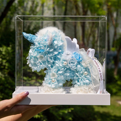 Preserved Flower Cartoon Unicorn Gift Box — Festive, Birthday, and Creative Gift Box