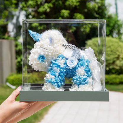 Preserved Flower Cartoon Unicorn Gift Box — Festive, Birthday, and Creative Gift Box