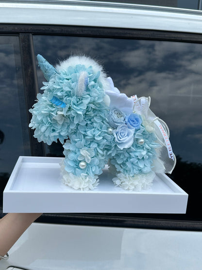 Creative Preserved Flower Gift: Cartoon Unicorn Design — A Birthday and Holiday Gift Box for Children
