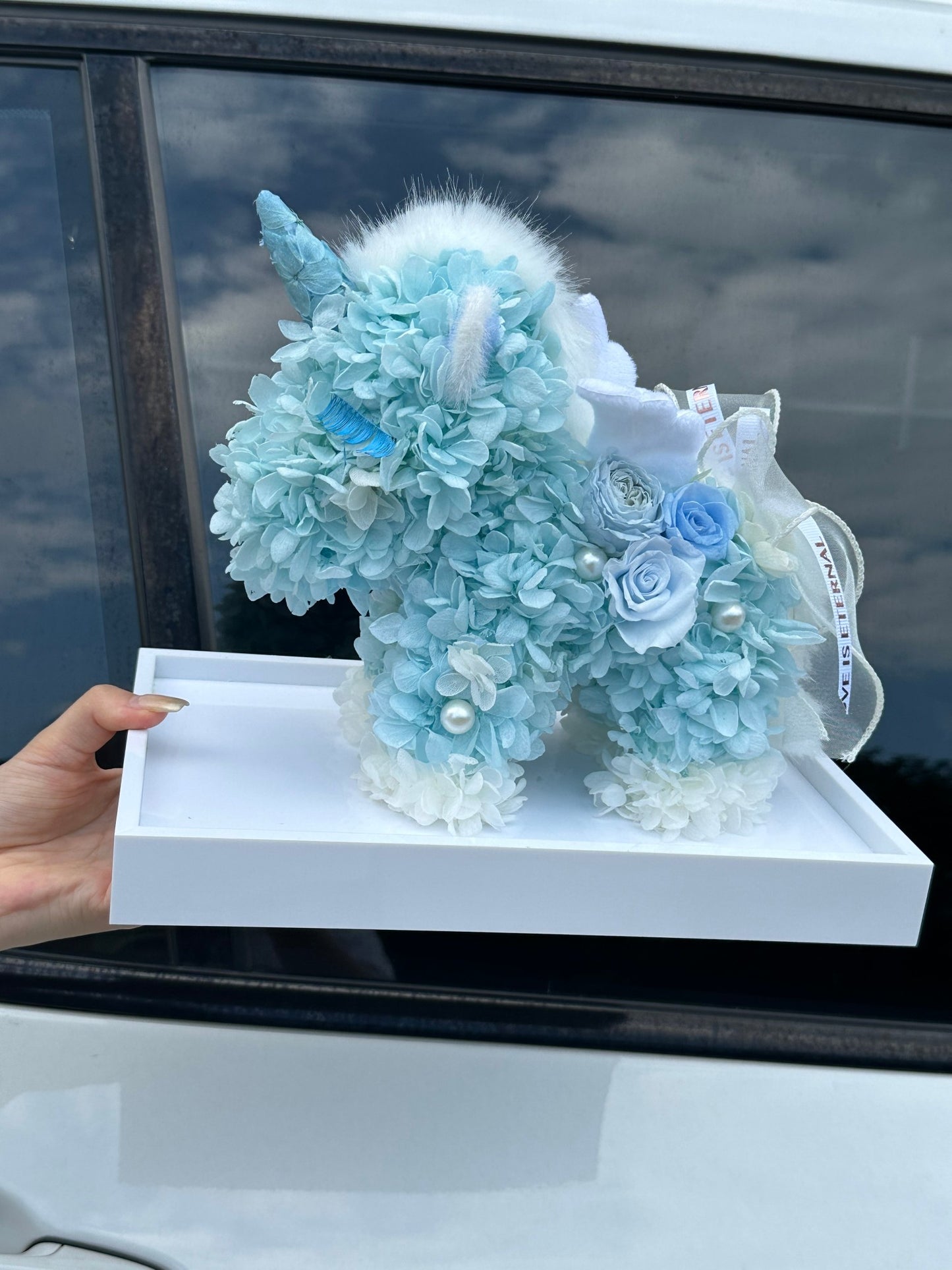 Creative Preserved Flower Gift: Cartoon Unicorn Design — A Birthday and Holiday Gift Box for Children