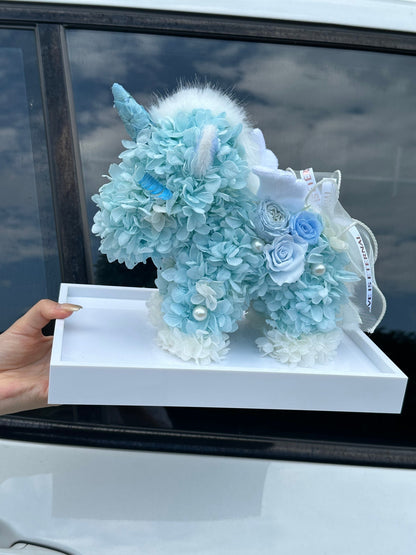 Creative Preserved Flower Gift: Cartoon Unicorn Design — A Birthday and Holiday Gift Box for Children