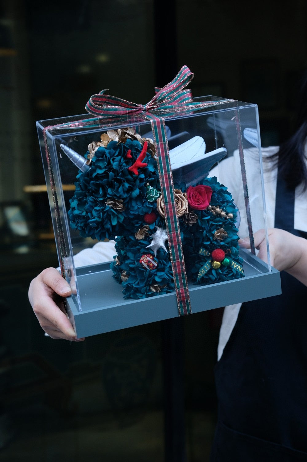 Creative Preserved Flower Art: Cartoon Unicorn Decorative Ornament — A Festive Blessing and Ideal Birthday Gift