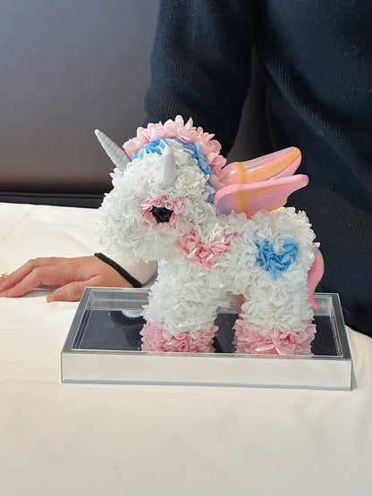 Preserved Flower Creative Gift: Cartoon Unicorn Design — A Festive Blessing for Ladies and a Birthday Gift for Children