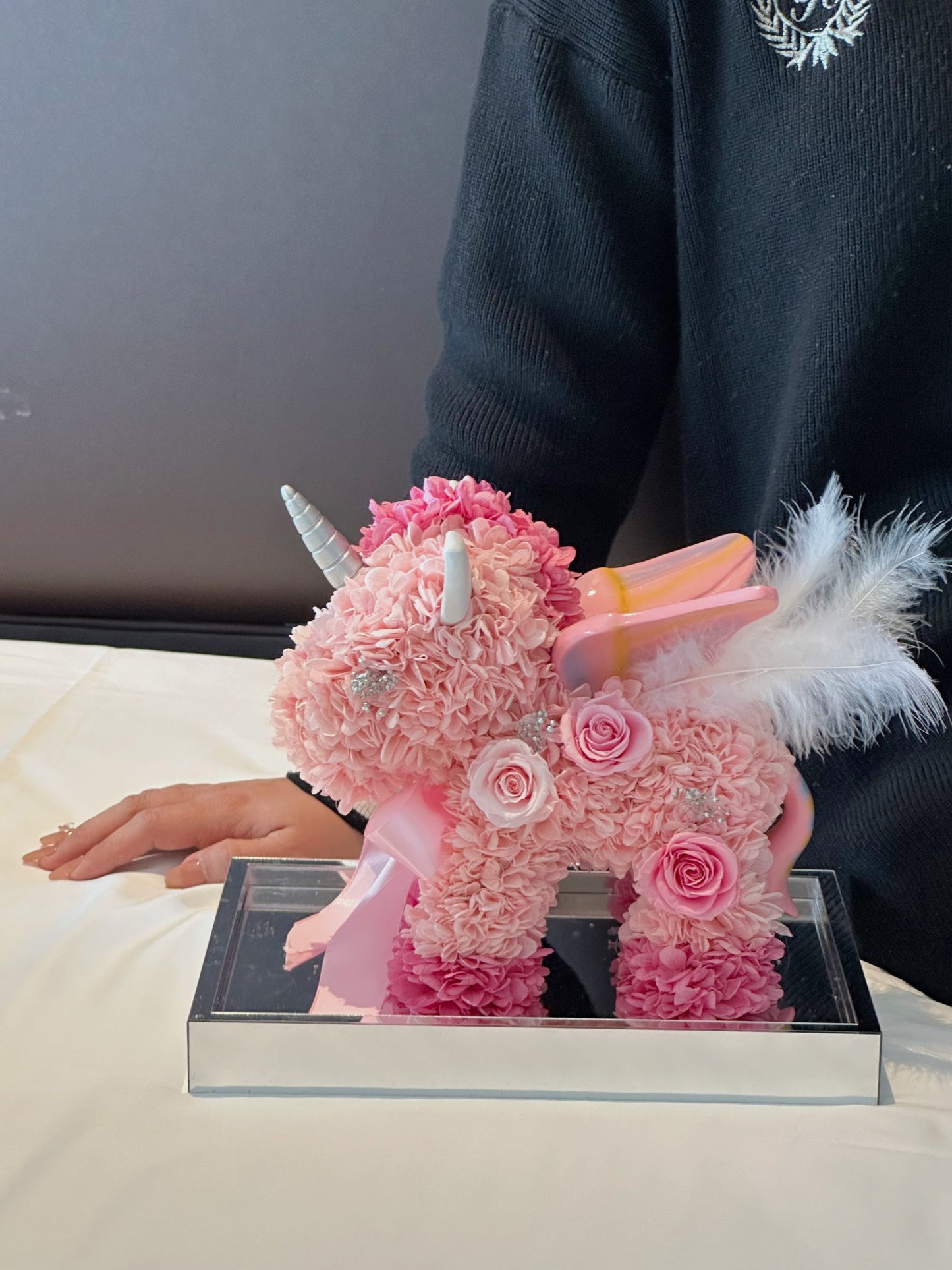 Preserved Flower Creative Gift: Cartoon Unicorn Design — A Festive Blessing for Ladies and a Birthday Gift for Children