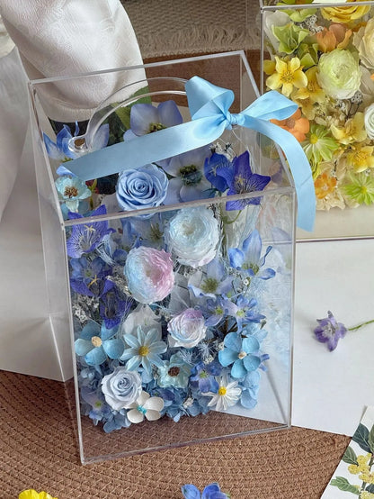 Creative Preserved Flower Gift Box: "Yellow Rose Garden" Handbag-Style Box — A Surprising and Creative Gift for Mother's Day