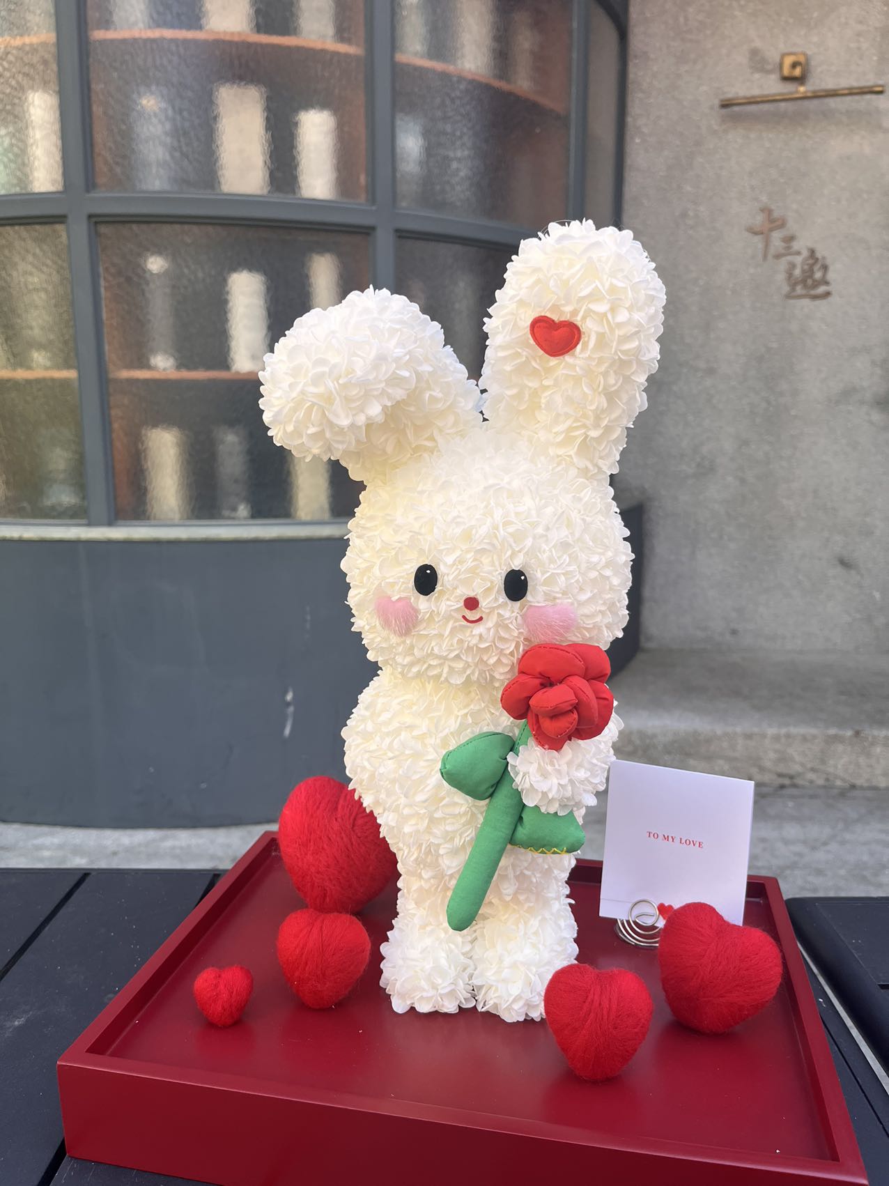 Creative Cartoon Preserved Flower Ornament — Cute Little Rabbit: A Surprise Birthday Gift for Children