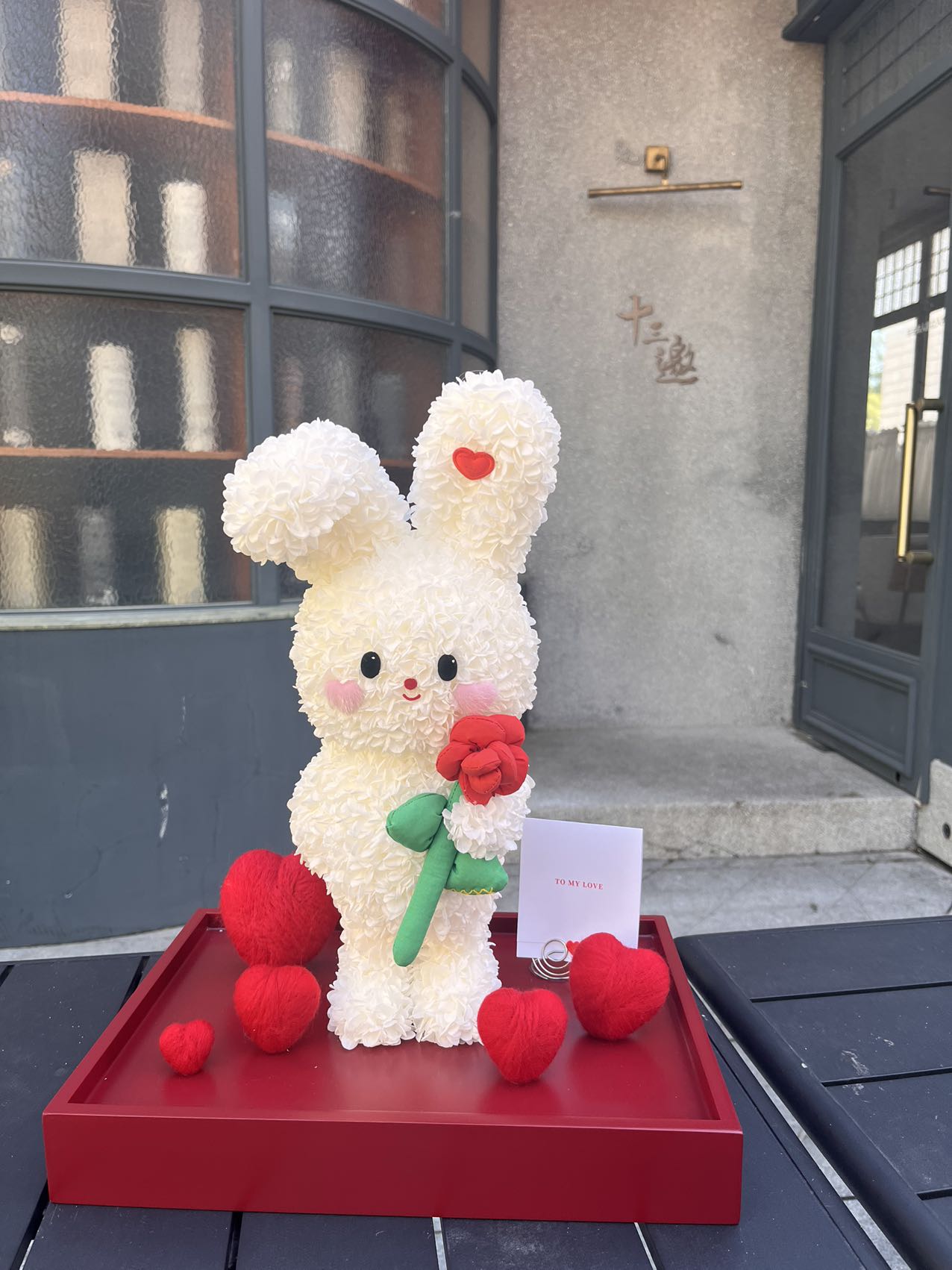 Creative Cartoon Preserved Flower Ornament — Cute Little Rabbit: A Surprise Birthday Gift for Children