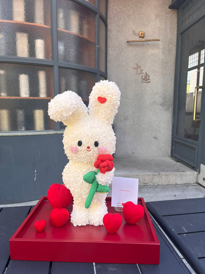 Creative Cartoon Preserved Flower Ornament — Cute Little Rabbit: A Surprise Birthday Gift for Children