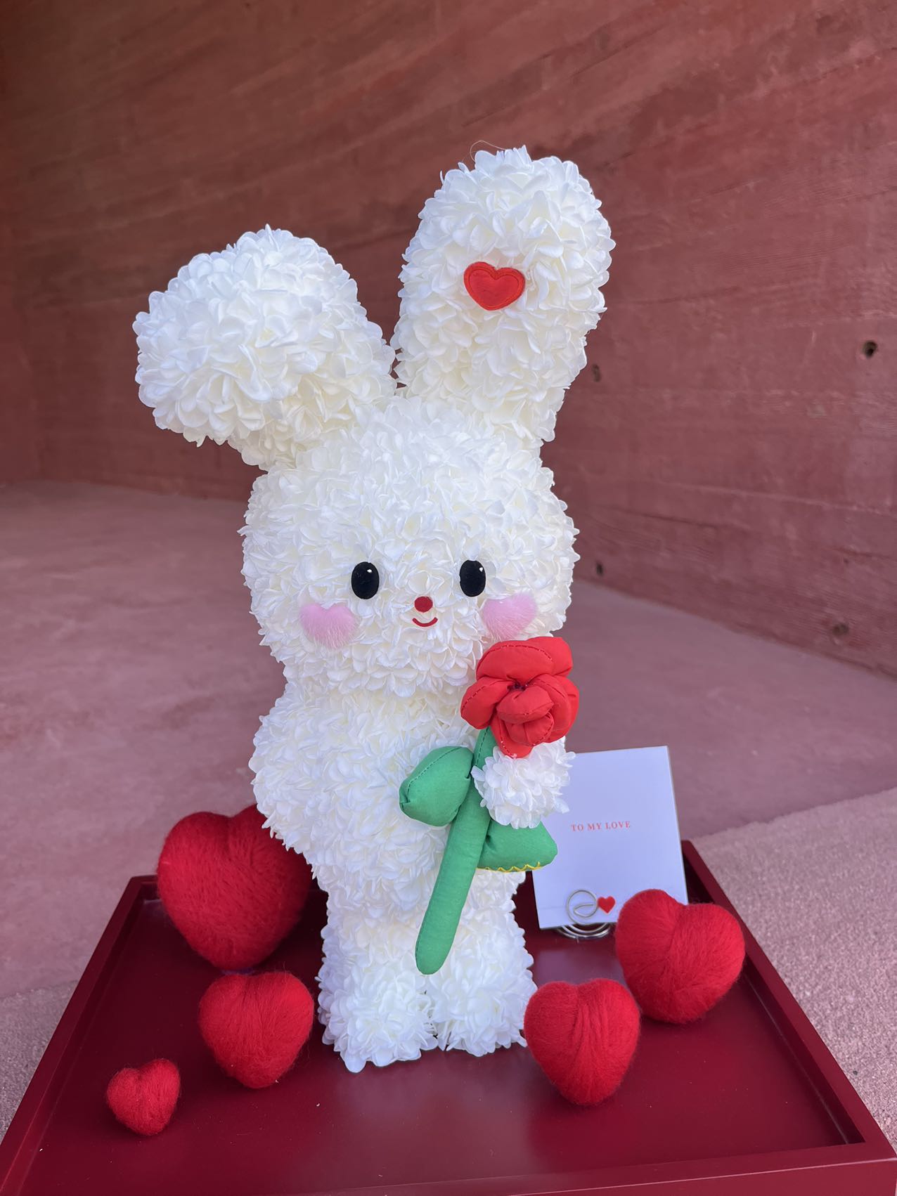 Creative Cartoon Preserved Flower Ornament — Cute Little Rabbit: A Surprise Birthday Gift for Children