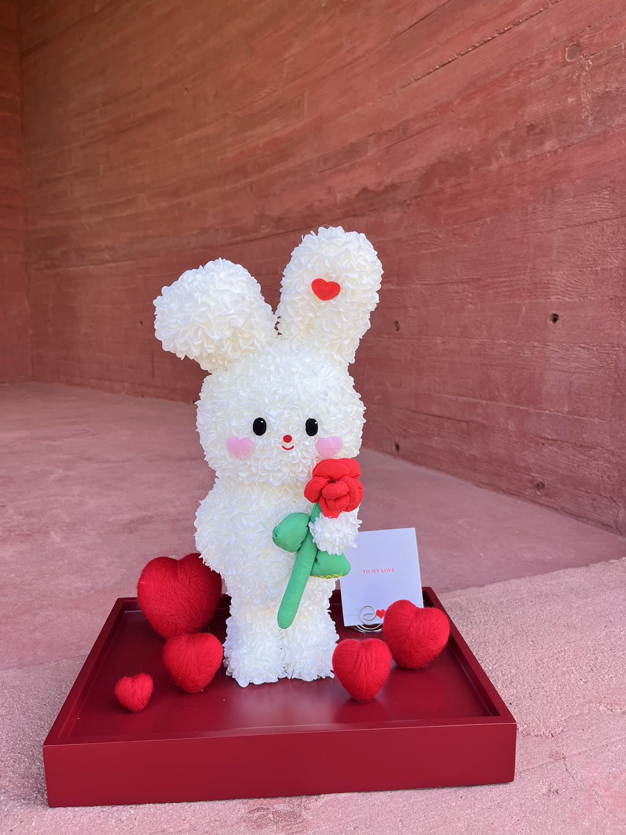 Creative Cartoon Preserved Flower Ornament — Cute Little Rabbit: A Surprise Birthday Gift for Children