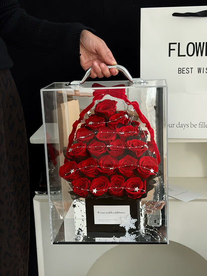 Preserved Flower Surprise Gift Box – Individually Packaged Rose Bouquet – Ideal for Holidays, Anniversaries, and Birthdays
