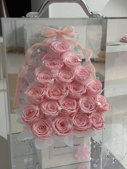 Preserved Flower Surprise Gift Box – Individually Packaged Rose Bouquet – Ideal for Holidays, Anniversaries, and Birthdays
