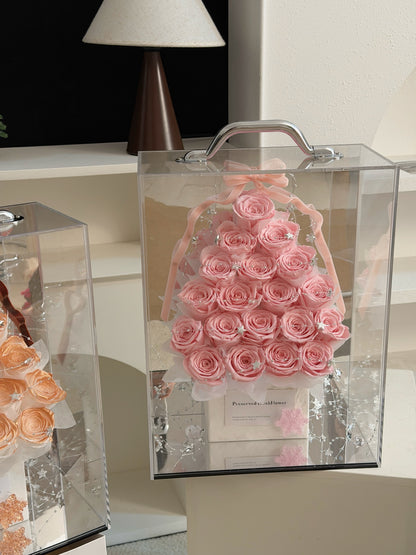 Preserved Flower Surprise Gift Box – Individually Packaged Rose Bouquet – Ideal for Holidays, Anniversaries, and Birthdays
