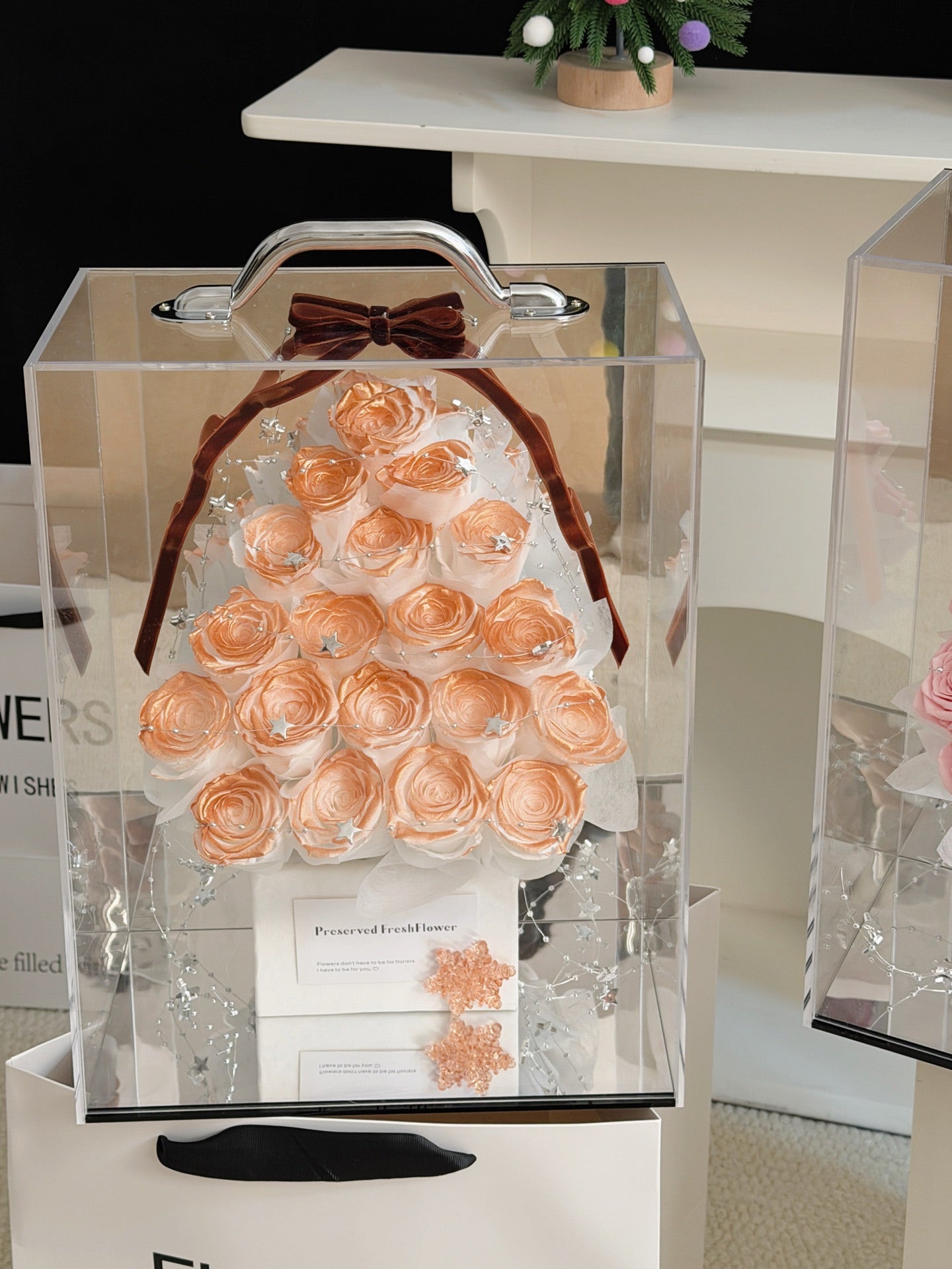 Preserved Flower Surprise Gift Box – Individually Packaged Rose Bouquet – Ideal for Holidays, Anniversaries, and Birthdays