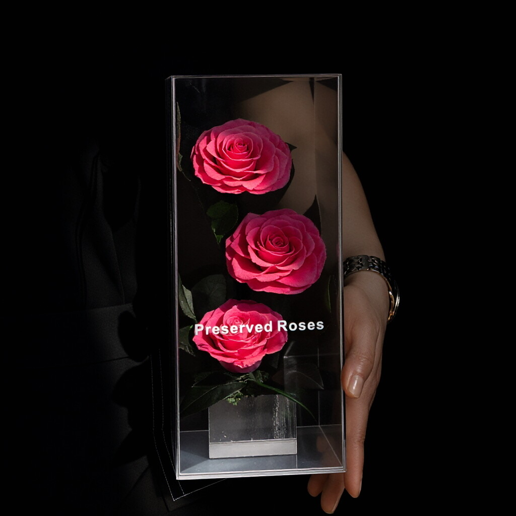 Festival Gift Box — Preserved Rose & Acrylic Ornament | Birthday Gift, Festive Blessing, or Proposal Gift