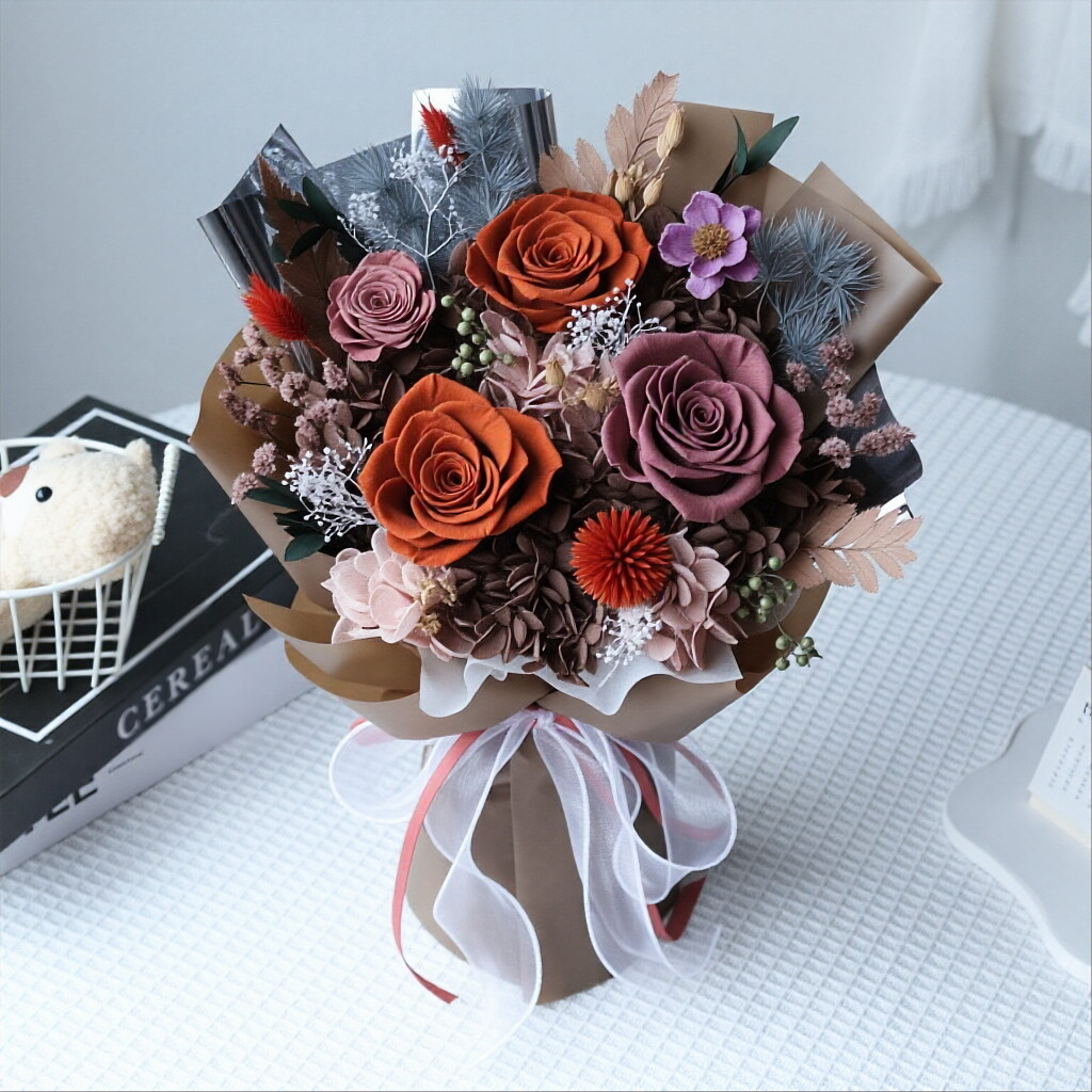 Preserved Rose Bouquet | Exquisite Floral Gift — An Ideal Choice for Teachers' Day, Valentine's Day, and All Occasions
