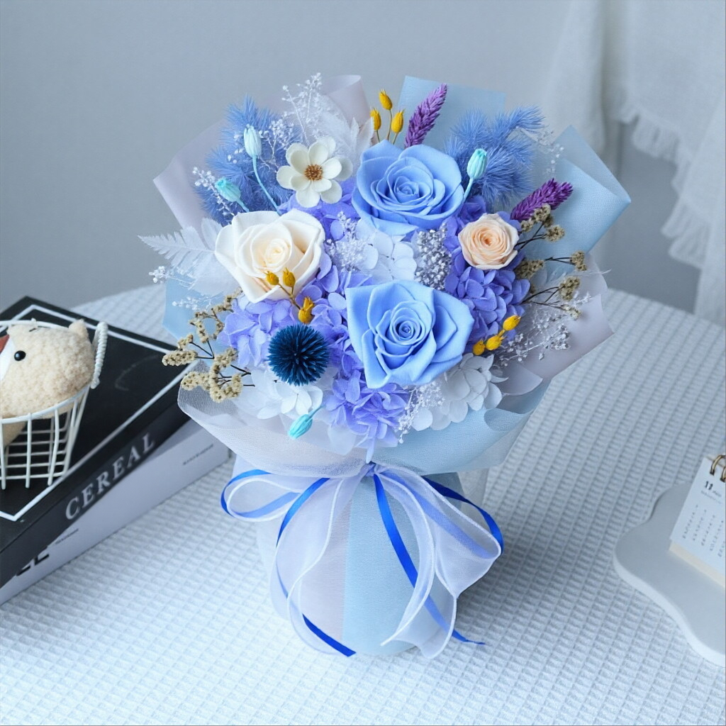 Preserved Rose Bouquet | Exquisite Floral Gift — An Ideal Choice for Teachers' Day, Valentine's Day, and All Occasions