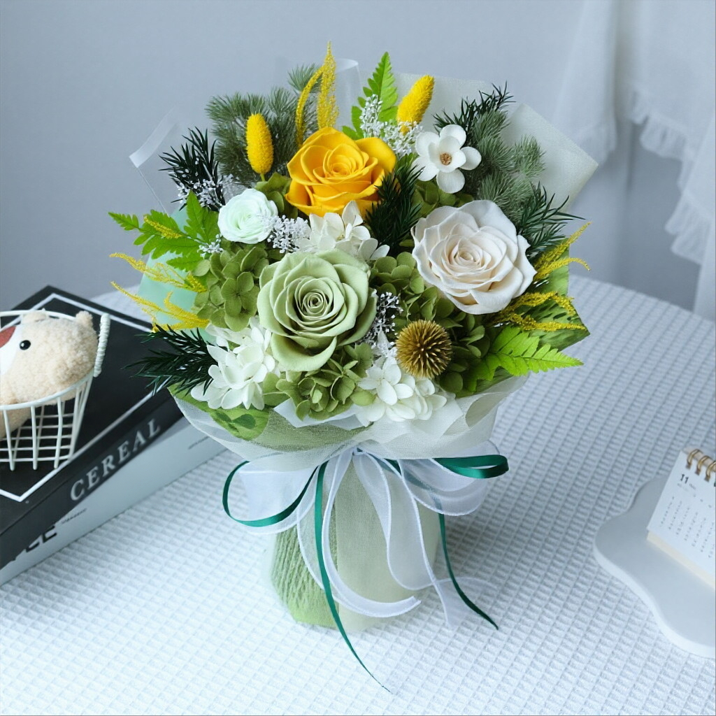Preserved Rose Bouquet | Exquisite Floral Gift — An Ideal Choice for Teachers' Day, Valentine's Day, and All Occasions