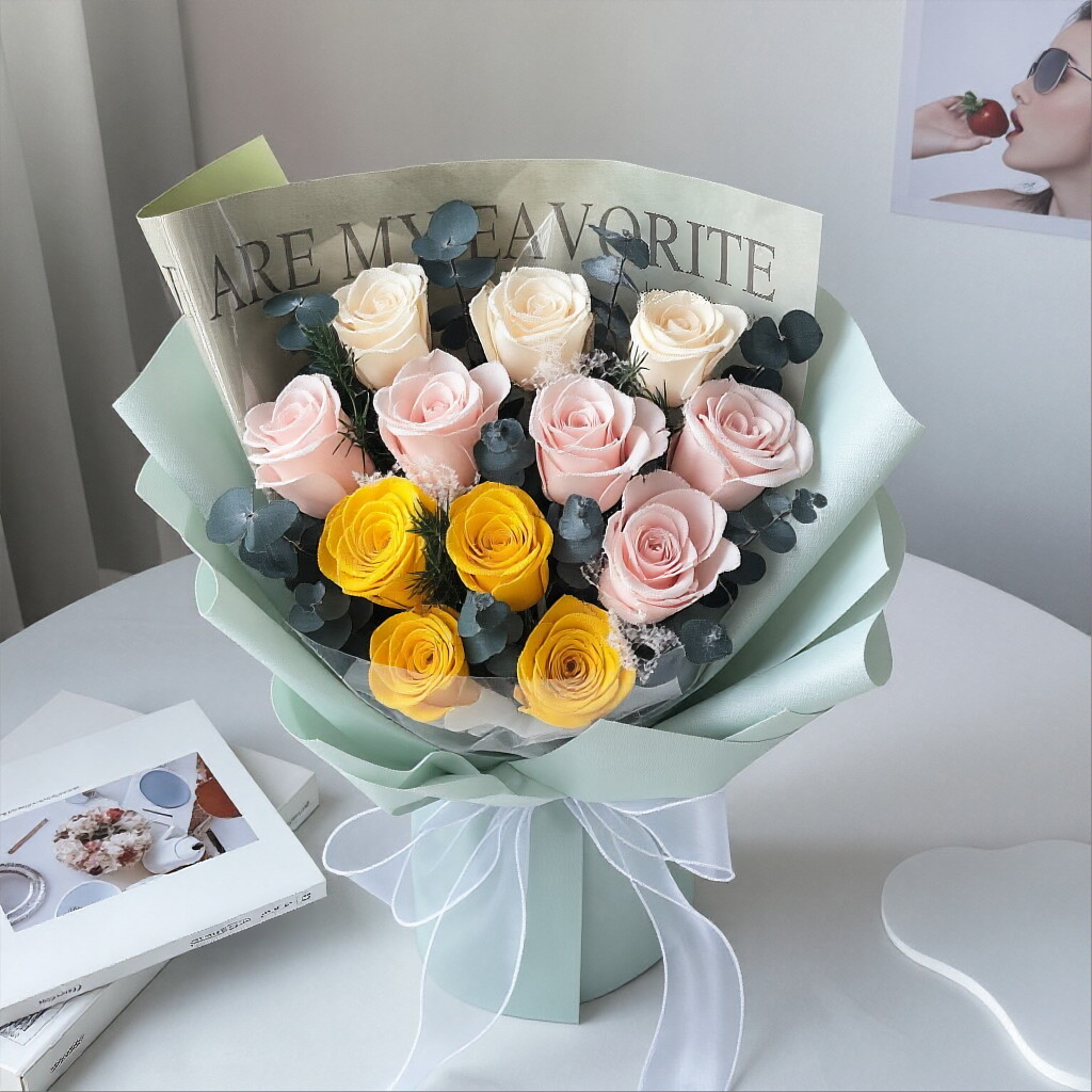 Preserved Flower Bouquet Gifts: Teacher's Day Bouquets, Birthday Presents, Festive Gifts, and Valentine's Day Surprise Boxes