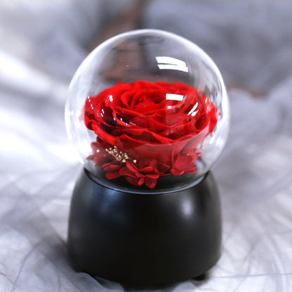 Creative Preserved Flower Music Box — Artistic Business Gift, Keepsake, and Holiday Present