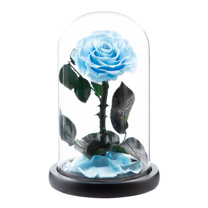 Preserved Flower Glass Dome — "The Little Prince" Rose | Valentine's Day Gift: Light Luxury Preserved Rose | Luxurious, Timeless Rose Gift Box