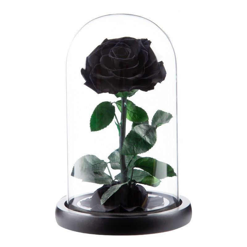 Preserved Flower Glass Dome — "The Little Prince" Rose | Valentine's Day Gift: Light Luxury Preserved Rose | Luxurious, Timeless Rose Gift Box