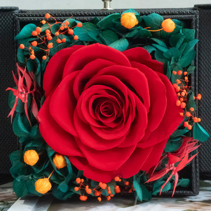 Premium Preserved Rose Gift Box — Drawer-Style, Double-Opening Jewelry Case & Proposal Gift Box