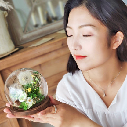 Preserved Dandelion in a Glass Dome — A Light-Luxury, Artistic Surprise Gift for Valentine's Day.