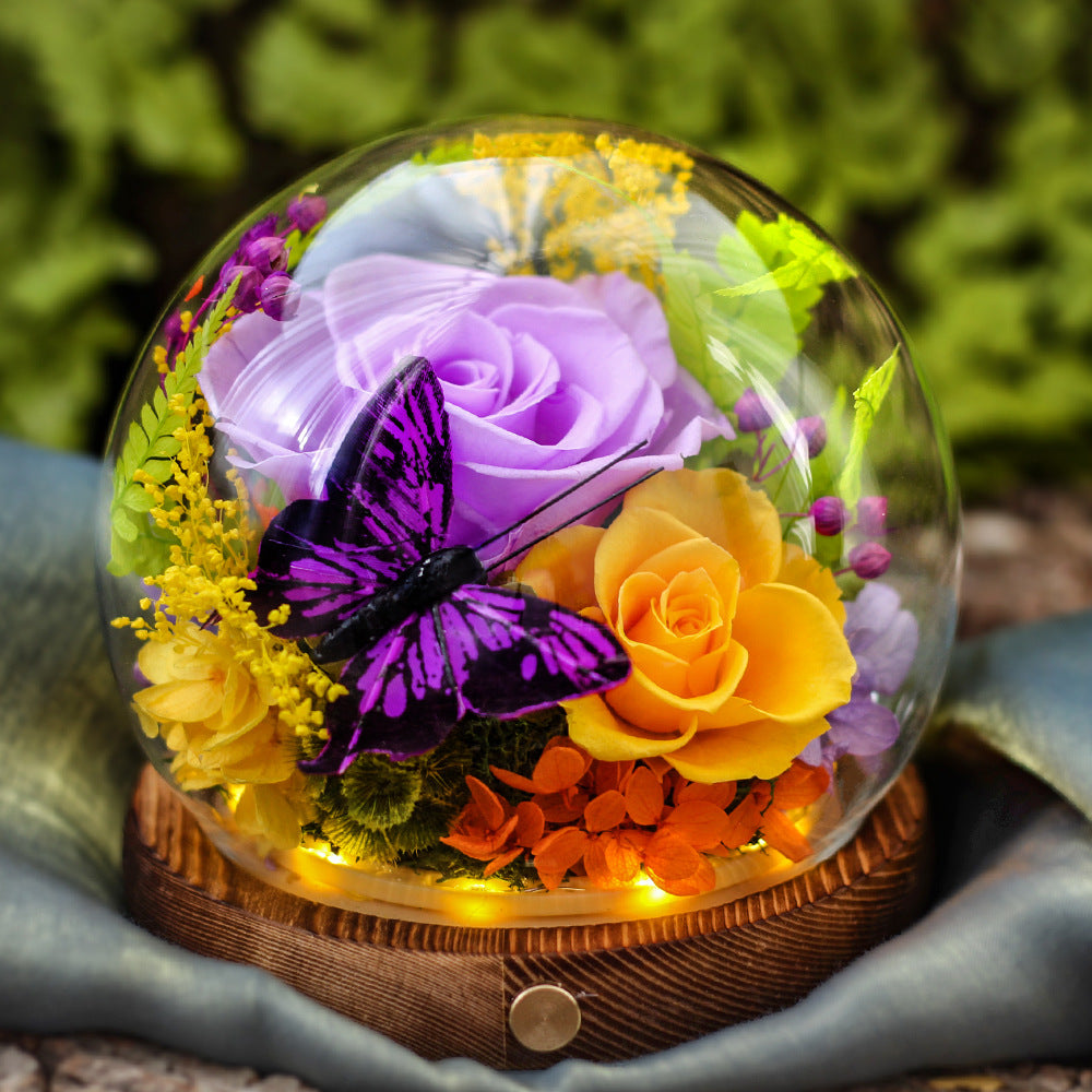 Glass-Domed Preserved Rose — The perfect Mother's Day gift for Mom, and a cherished keepsake for a dear friend. A Creative Preserved Rose Gift Box.