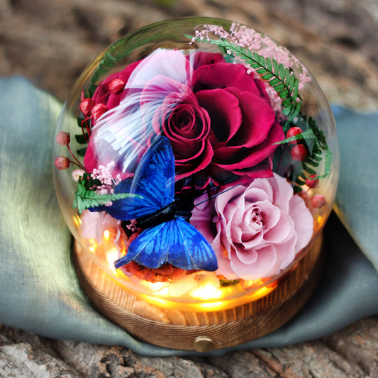 Glass-Domed Preserved Rose — The perfect Mother's Day gift for Mom, and a cherished keepsake for a dear friend. A Creative Preserved Rose Gift Box.