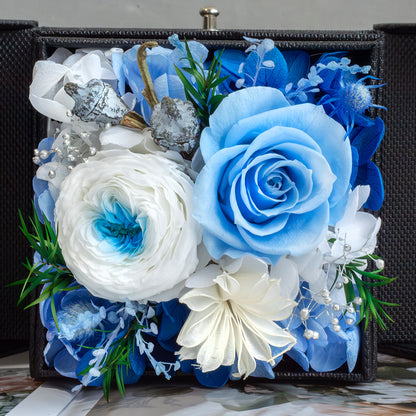 Premium Preserved Rose Gift Box — Drawer-Style, Double-Opening Jewelry Case & Proposal Gift Box