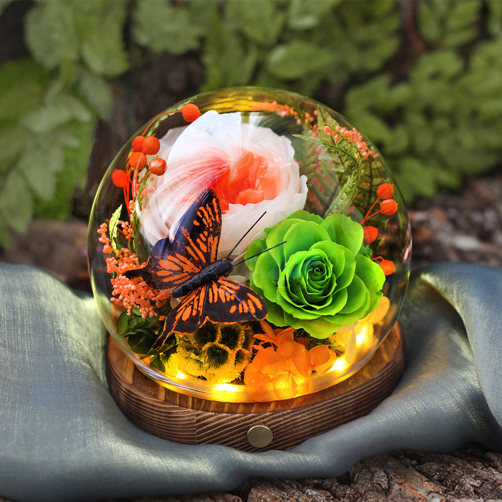 Glass-Domed Preserved Rose — The perfect Mother's Day gift for Mom, and a cherished keepsake for a dear friend. A Creative Preserved Rose Gift Box.
