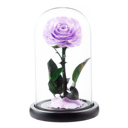Preserved Flower Glass Dome — "The Little Prince" Rose | Valentine's Day Gift: Light Luxury Preserved Rose | Luxurious, Timeless Rose Gift Box