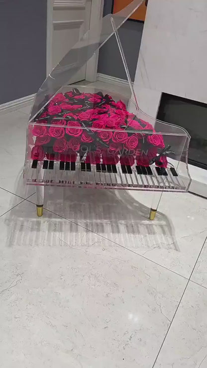 Creative Preserved Rose Acrylic Piano Gift Box — An Exquisite Decoration Meticulously Crafted Especially for Women