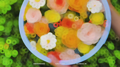 "Garden Embrace" Preserved Flower Box — Handheld Round, Garden-Style Gift Box (A Gift for Mother's Day & Valentine's Day)